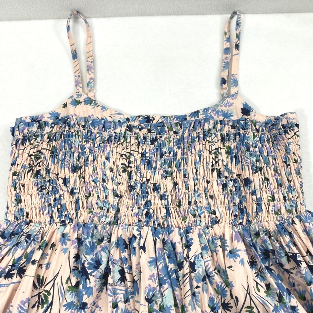 A Pea in the Pod Sundress Womens Medium Pink Floral Smocked Maternity Maxi - Picture 3 of 12